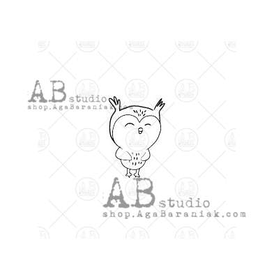 Rubber stamp ID-795 "owl"