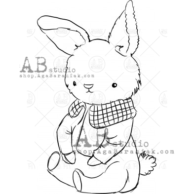 Rubber stamp ID-806 "winter hare"
