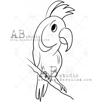 Rubber stamp ID-816 "parrot"