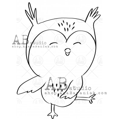 Rubber stamp ID-855 "owl"