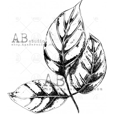 Rubber stamp ID-890 "large leaf"
