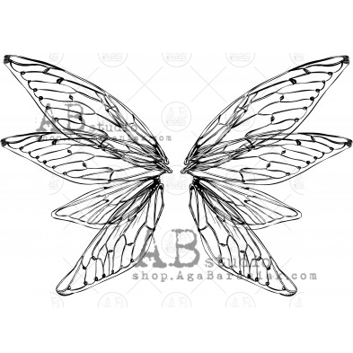 Rubber stamp ID-904 "insect wings"