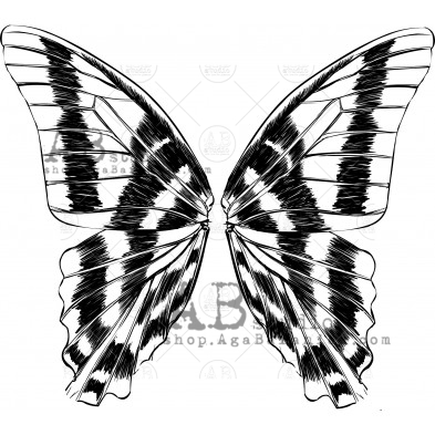 Rubber stamp ID-905 "butterfly wings"