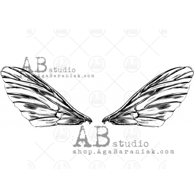 Rubber stamp ID-906 "insect  wings"