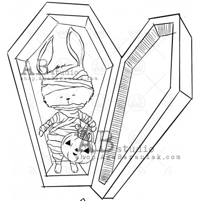 Rubber stamp ID-916 "halloween hare"