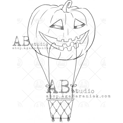 Rubber stamp ID-928 "halloween balloon"